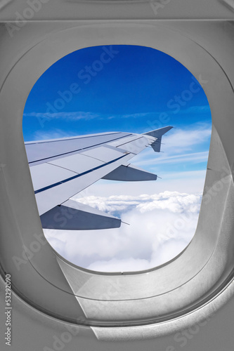 Fototapeta Widok okna samolotu