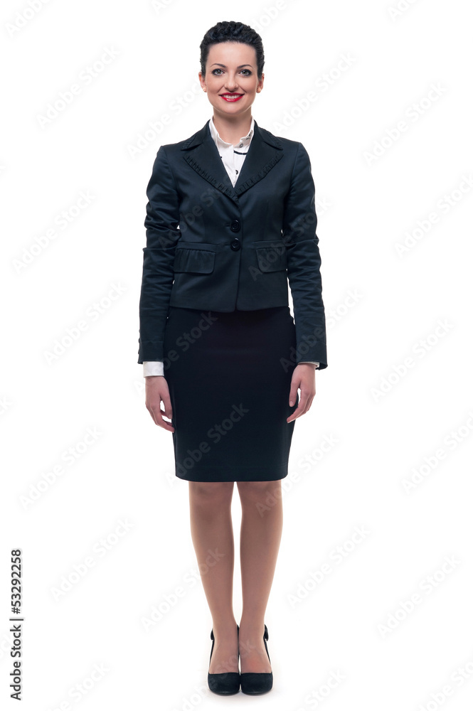 Business woman portrait isolated against white background. Business woman portrait isolated against white background.