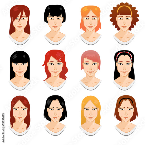women faces Set