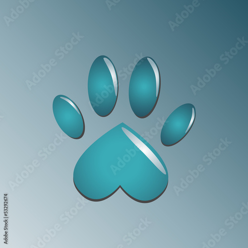 Water blue paw