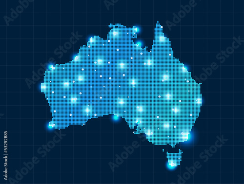 pixel Australia map