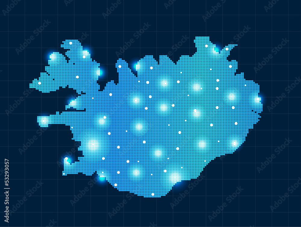 pixel Iceland map