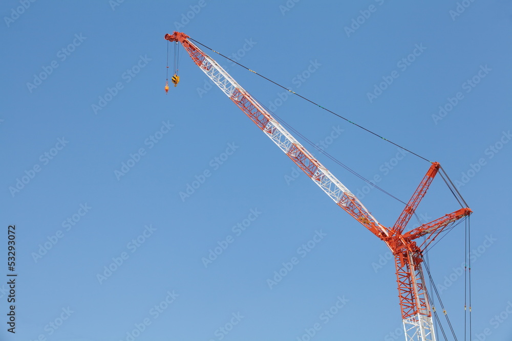 Construction site with crane over a building Construction site with crane over a building