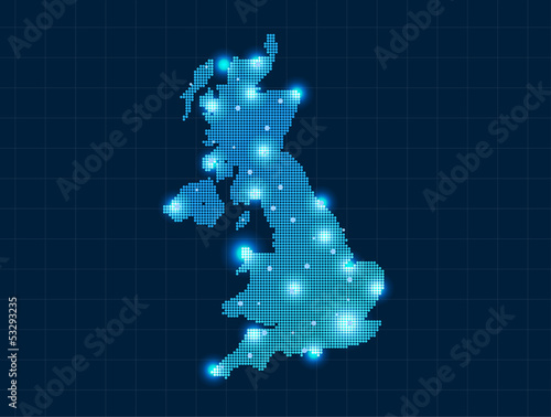 pixel United Kingdom map