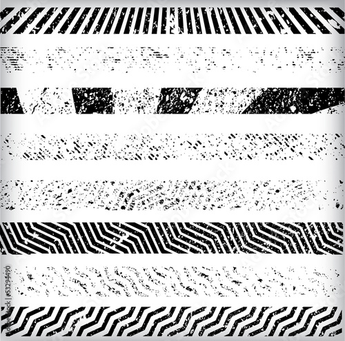 Set of grunge borders