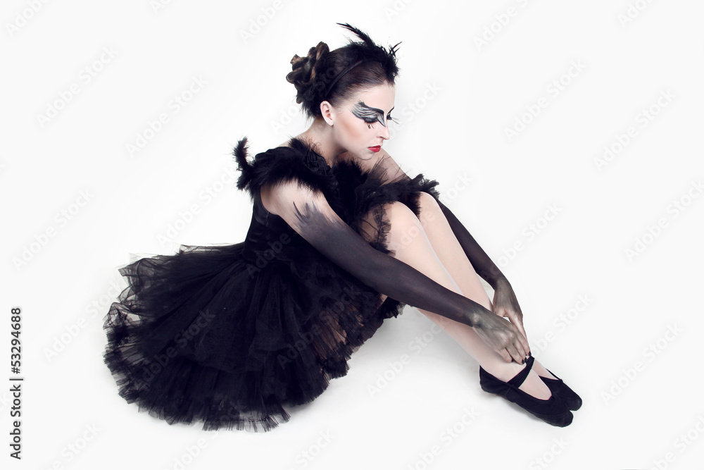 Ballerina. Fashion Art Portrait Of Beautiful Girl. Vogue Style W Ballerina. Fashion Art Portrait Of Beautiful Girl. Vogue Style W