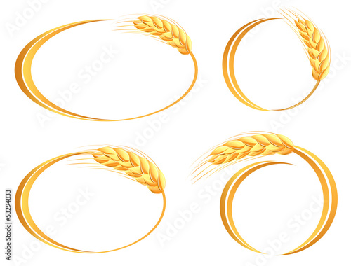 Set of wheat ears icons