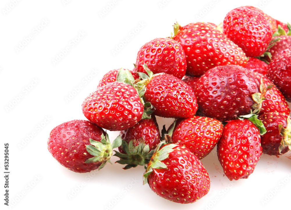 strawberries on a white background strawberries on a white background