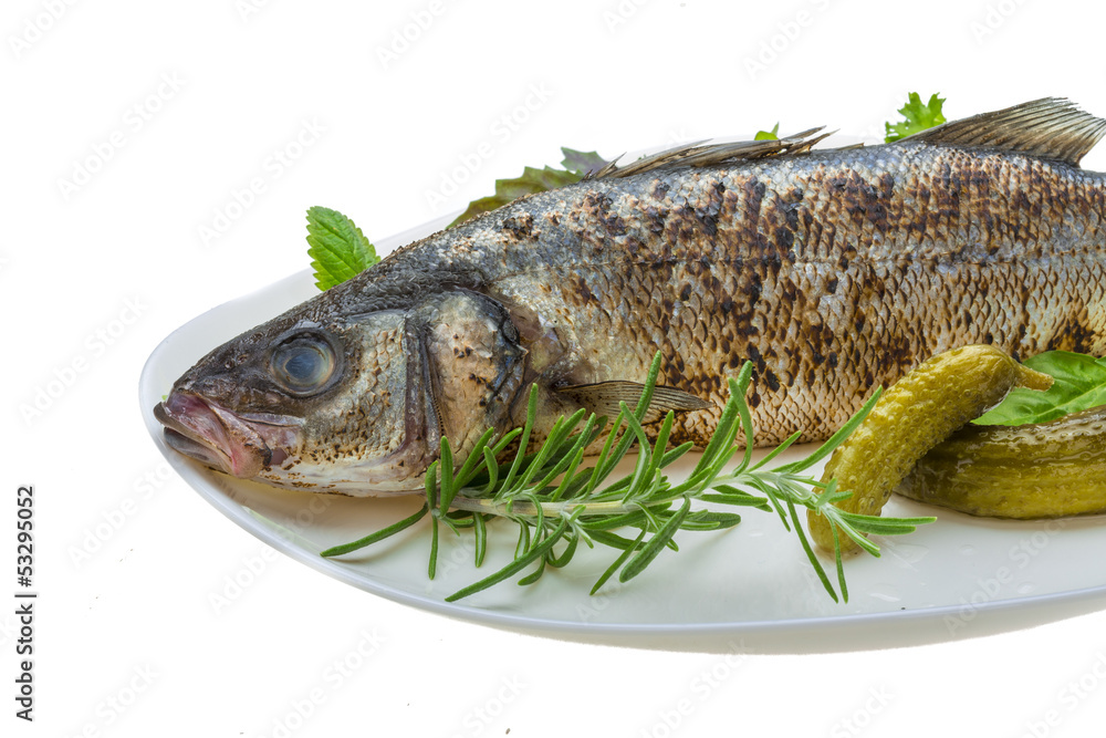 Roasted seabass