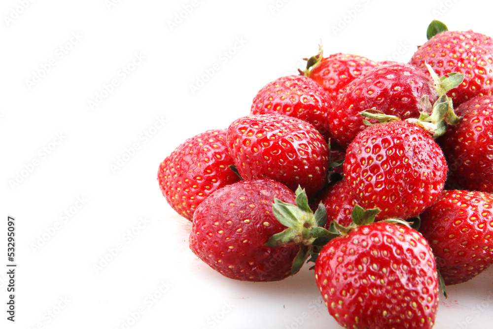 strawberries on a white background strawberries on a white background