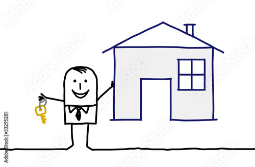 businessman & house