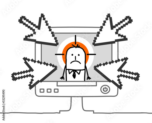 businessman & cyberbullying