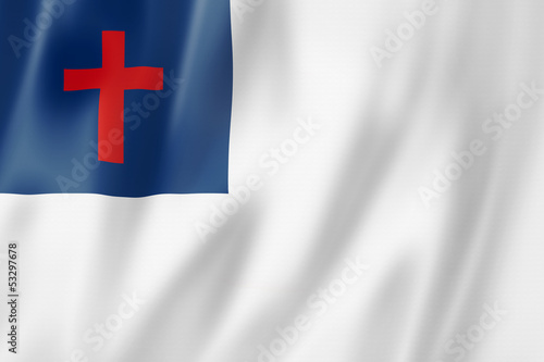 Canvas Print Christian flag