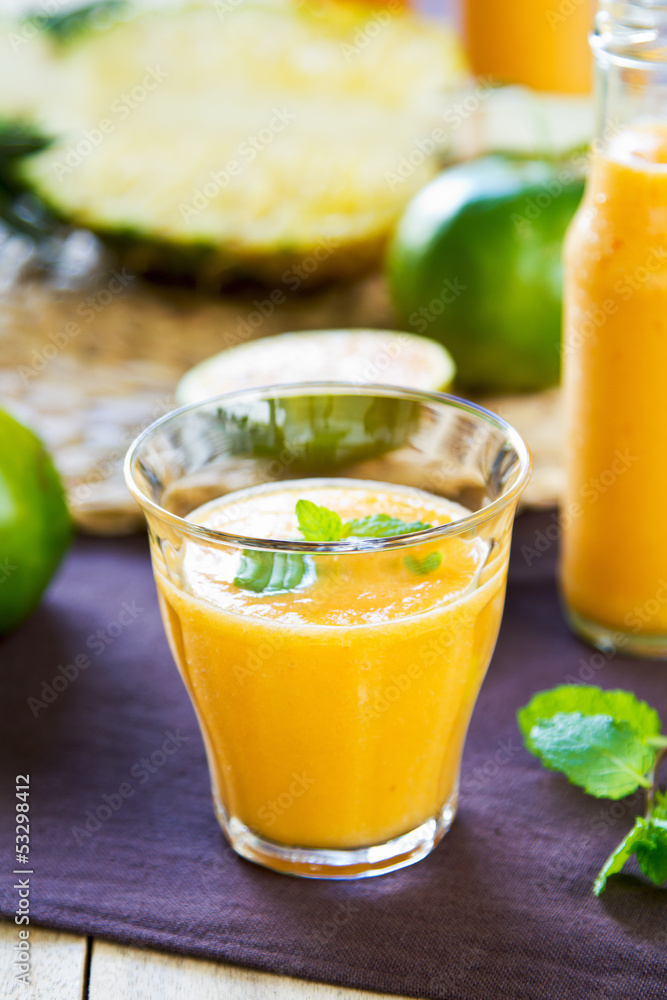 Pineapple with Orange and Mango smoothie Pineapple with Orange and Mango smoothie