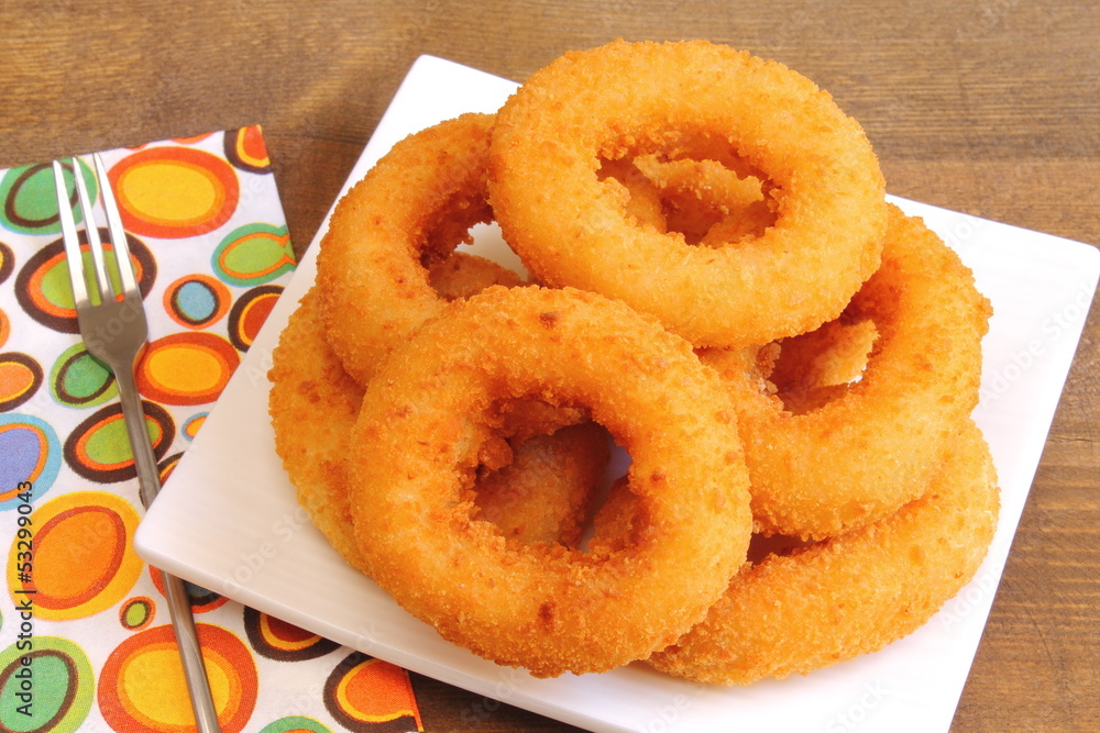 Aros de cebolla, onion rings Aros de cebolla, onion rings