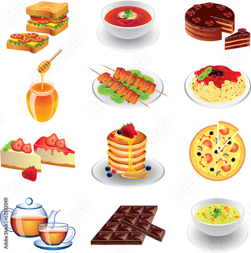 food photo-realistic vector set
