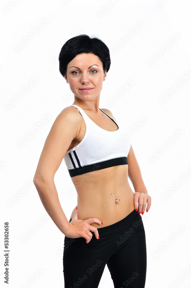 Portrait of young fitness woman