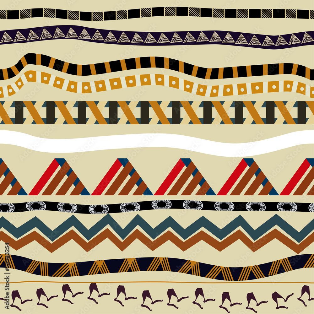 Seamless pattern with elements of ethnic style. Tribal Seamless pattern with elements of ethnic style. Tribal