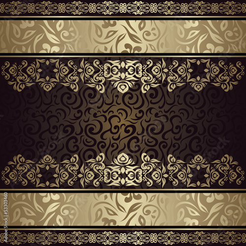 Vintage seamless wallpaper with ribbons