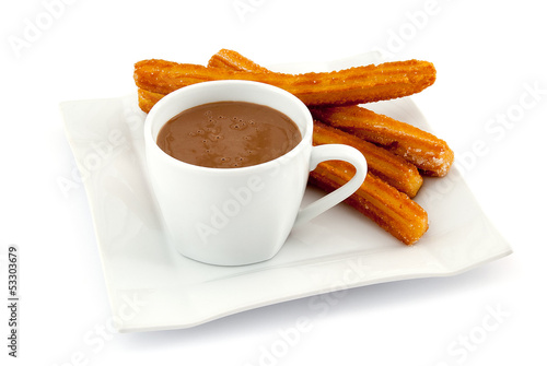 Churros with hot chocolate