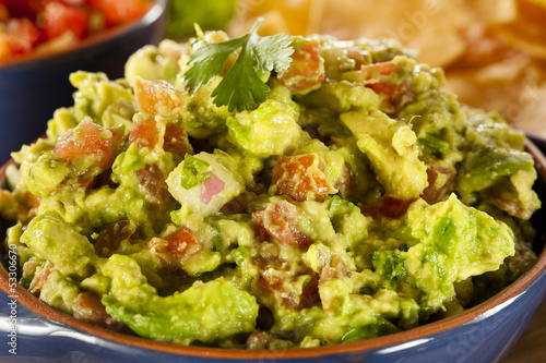 Homemade Organic Guacamole and Tortilla Chips