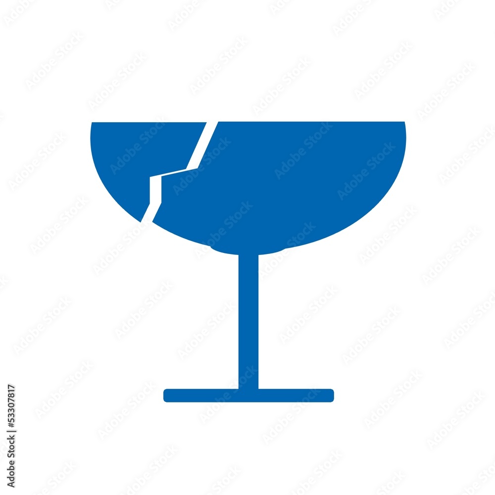 Verre cassé, symbole fragile Stock Illustration Adobe Stock