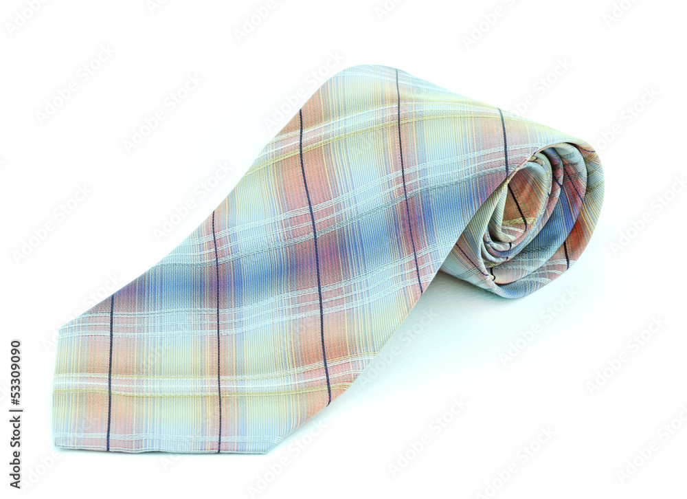Elegant silk male tie isolated Elegant silk male tie isolated