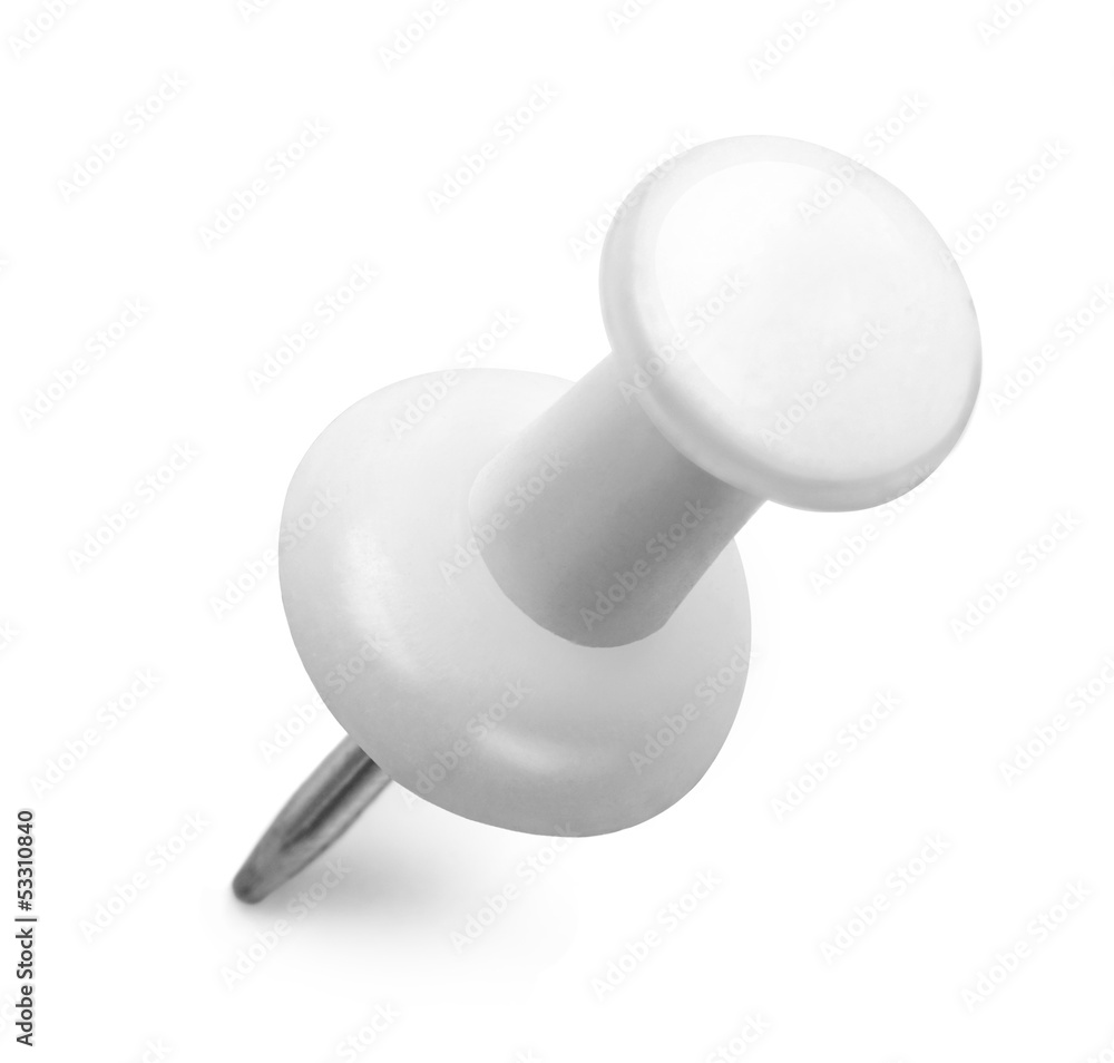 close up of a white pushpin close up of a white pushpin