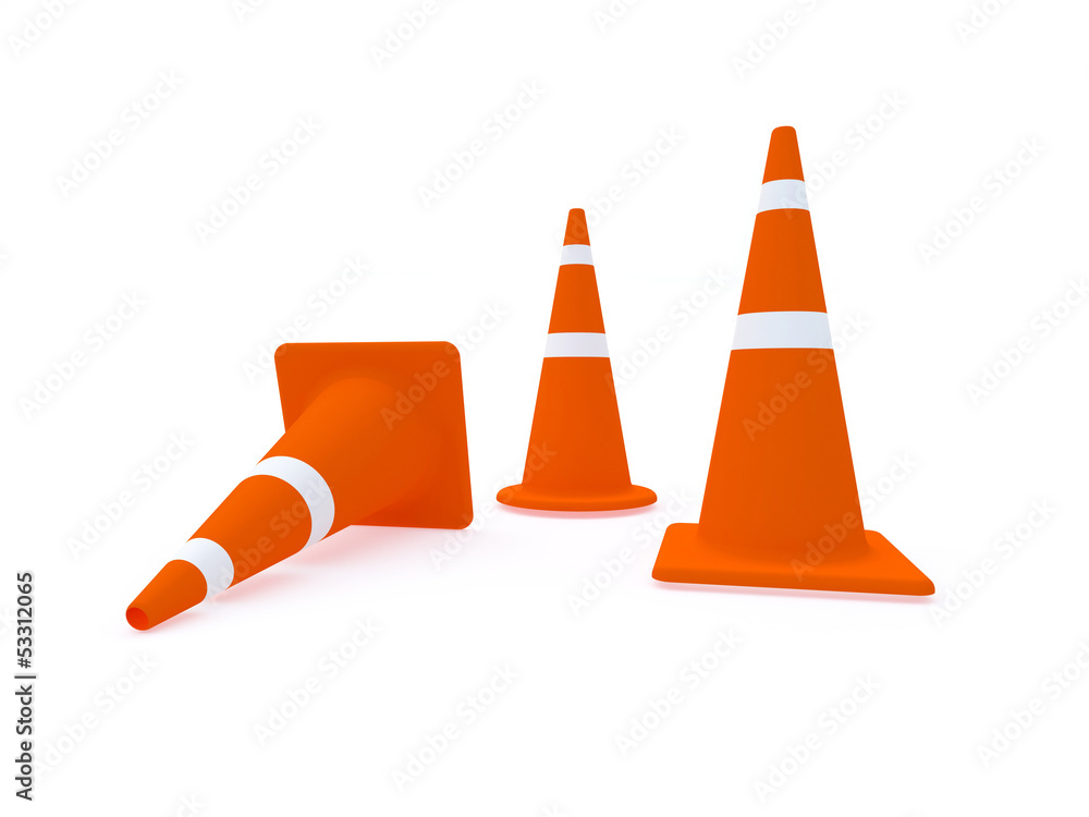traffic cone with white background traffic cone with white background