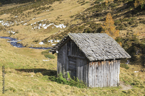 Old weathered shed