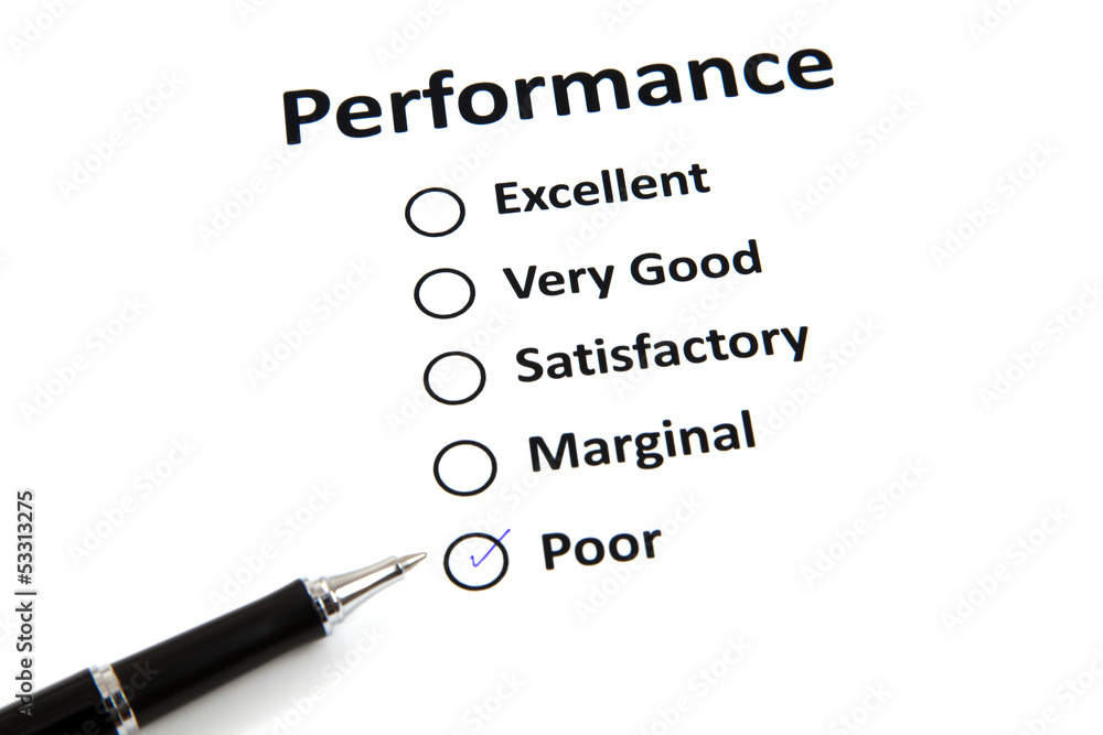 Performance evaluation form Performance evaluation form