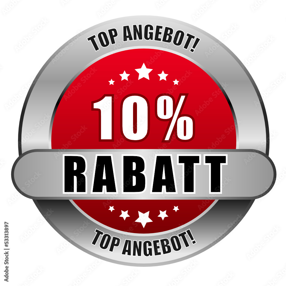 5 Star Button rot 10 PROZENT RABATT TA TA 5 Star Button rot 10 PROZENT RABATT TA TA