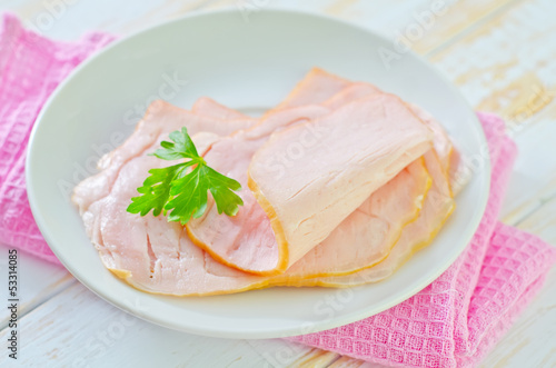 ham on plate