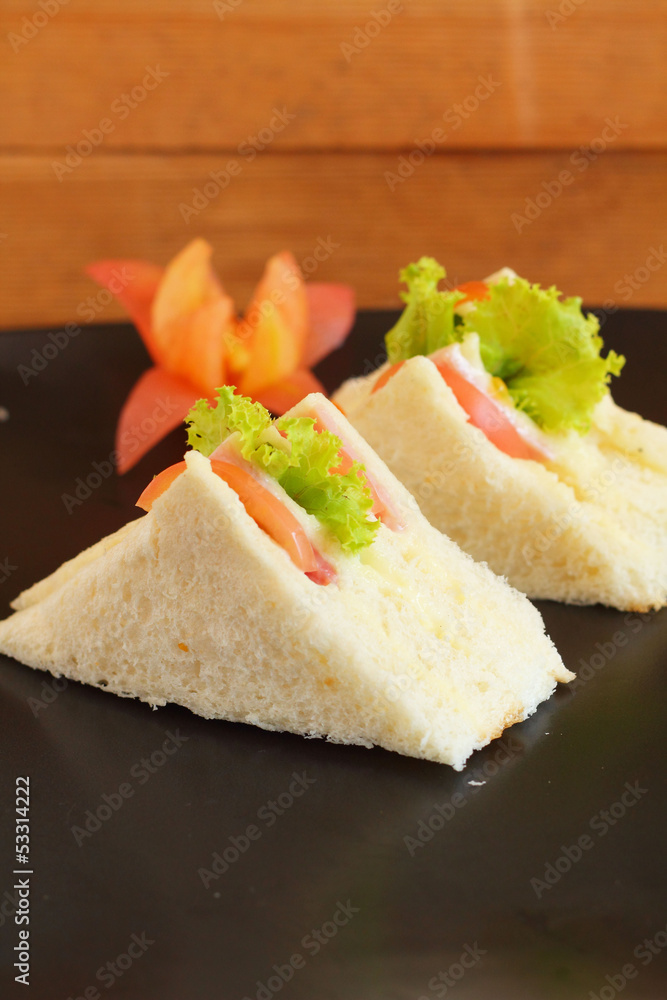 Sandwich with sausage Sandwich with sausage
