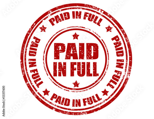 Paid in full-stamp
