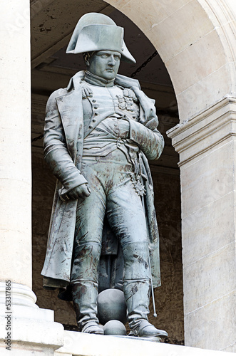 Statue of Napoleon Bonaparte. april 10 2013. Paris, France.