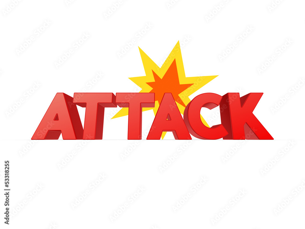 Fototapeta premium Word ATTACK.