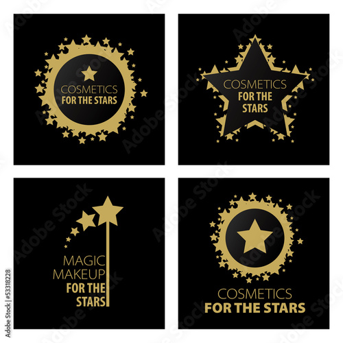 collection of vector logos magic makeup for the stars