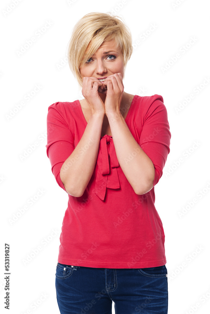 Scared woman Scared woman