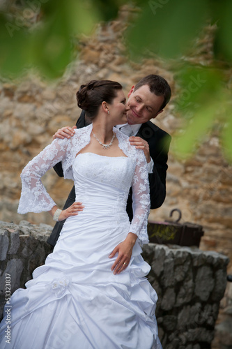 young wedding couple