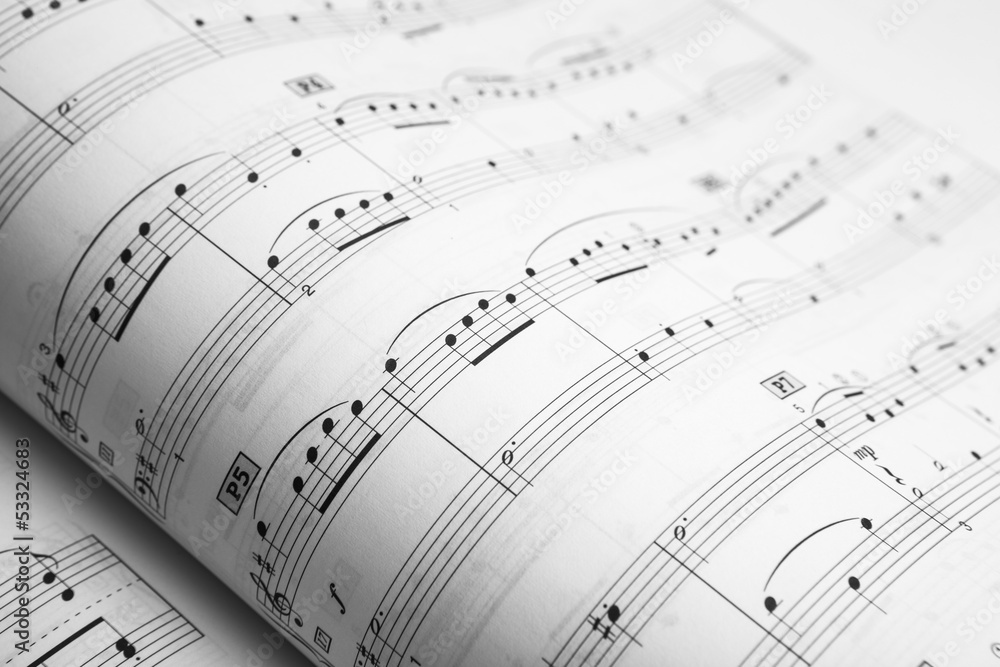 Naklejka premium open musical book