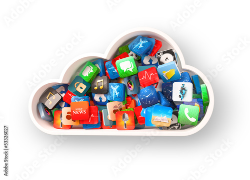 cloud symbol and apps photo