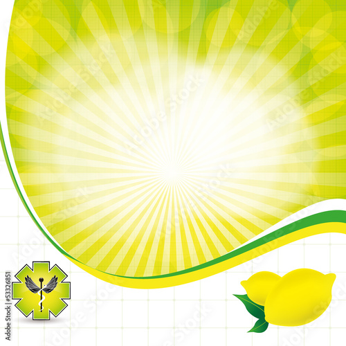 Lemon illustration abstract background