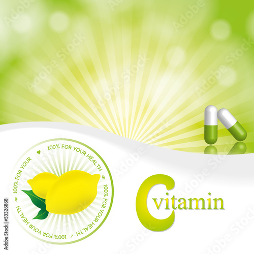 Lemon illustration abstract background