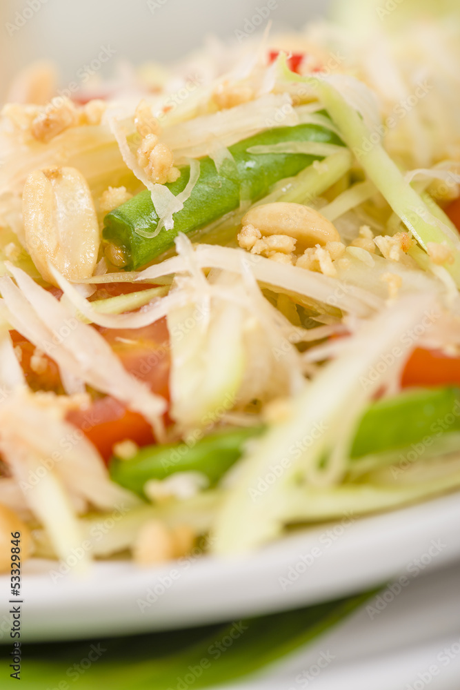 Som Tam - Green Papaya Salad. Thai & Lao Cuisine Som Tam - Green Papaya Salad. Thai & Lao Cuisine