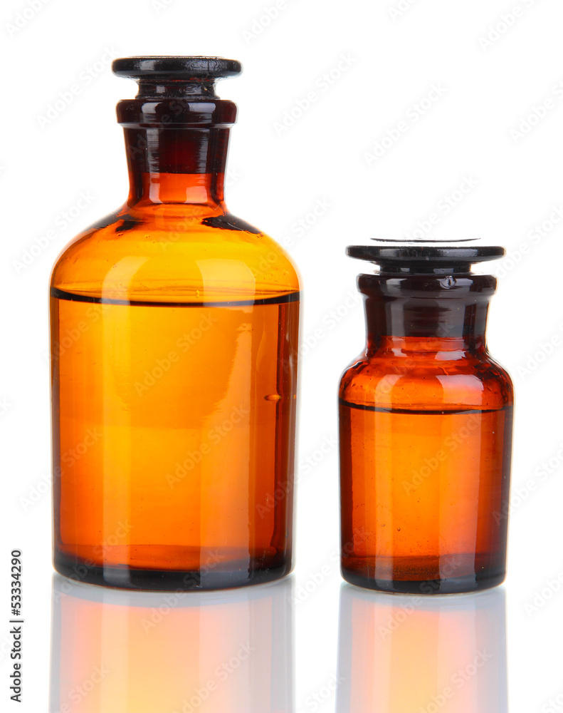 Medicine bottles isolated on white Medicine bottles isolated on white