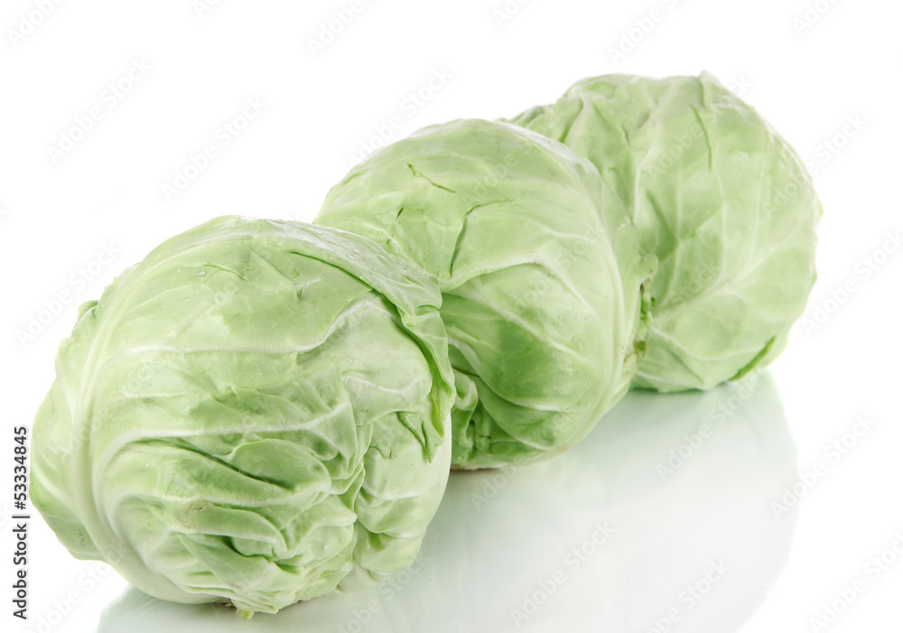 Cabbage isolated on white Cabbage isolated on white