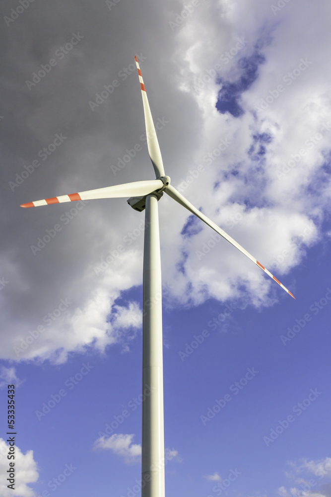 Wind farm before storm