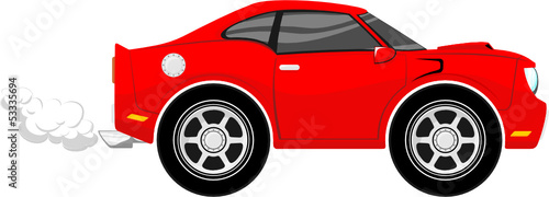 sport car cartoon vector photo