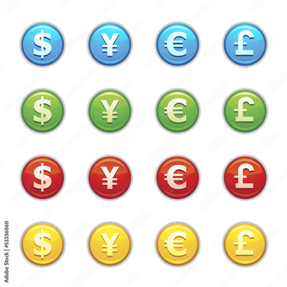 Vector currency icon Vector currency icon